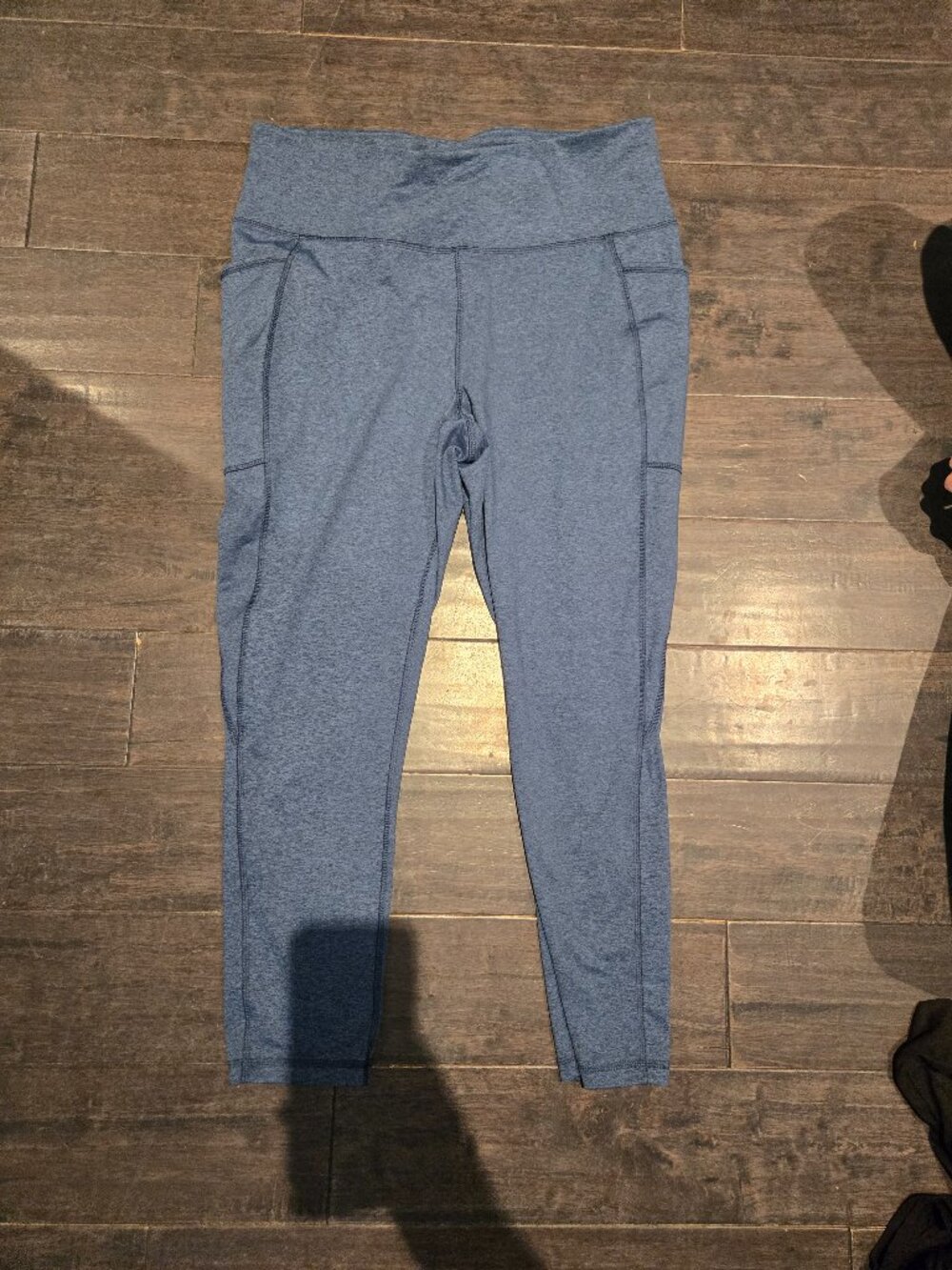 Active Zone High-Rise Heathered Blue Leggings with Pockets | Size XL | EUC